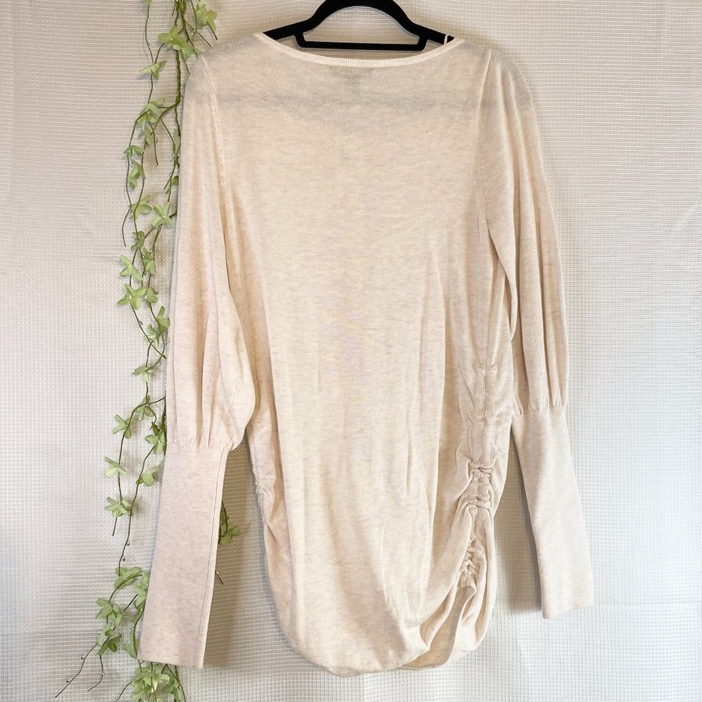 A Pea In The Pod Boat Neck Side Ruched Balloon Long Sleeve Pullover Swea… - Picture 5 of 13
